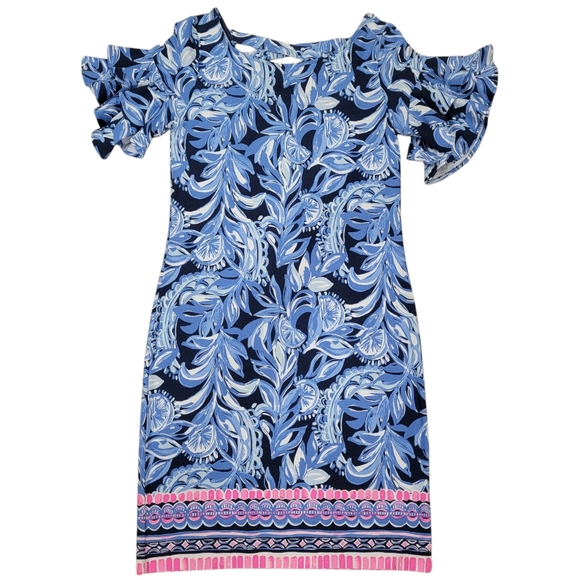 Lilly Pulitzer Dresses & Skirts - Lilly Pulitzer Dianna Dress Blue Pink Bright Beachy  Coastal Chic Women’…